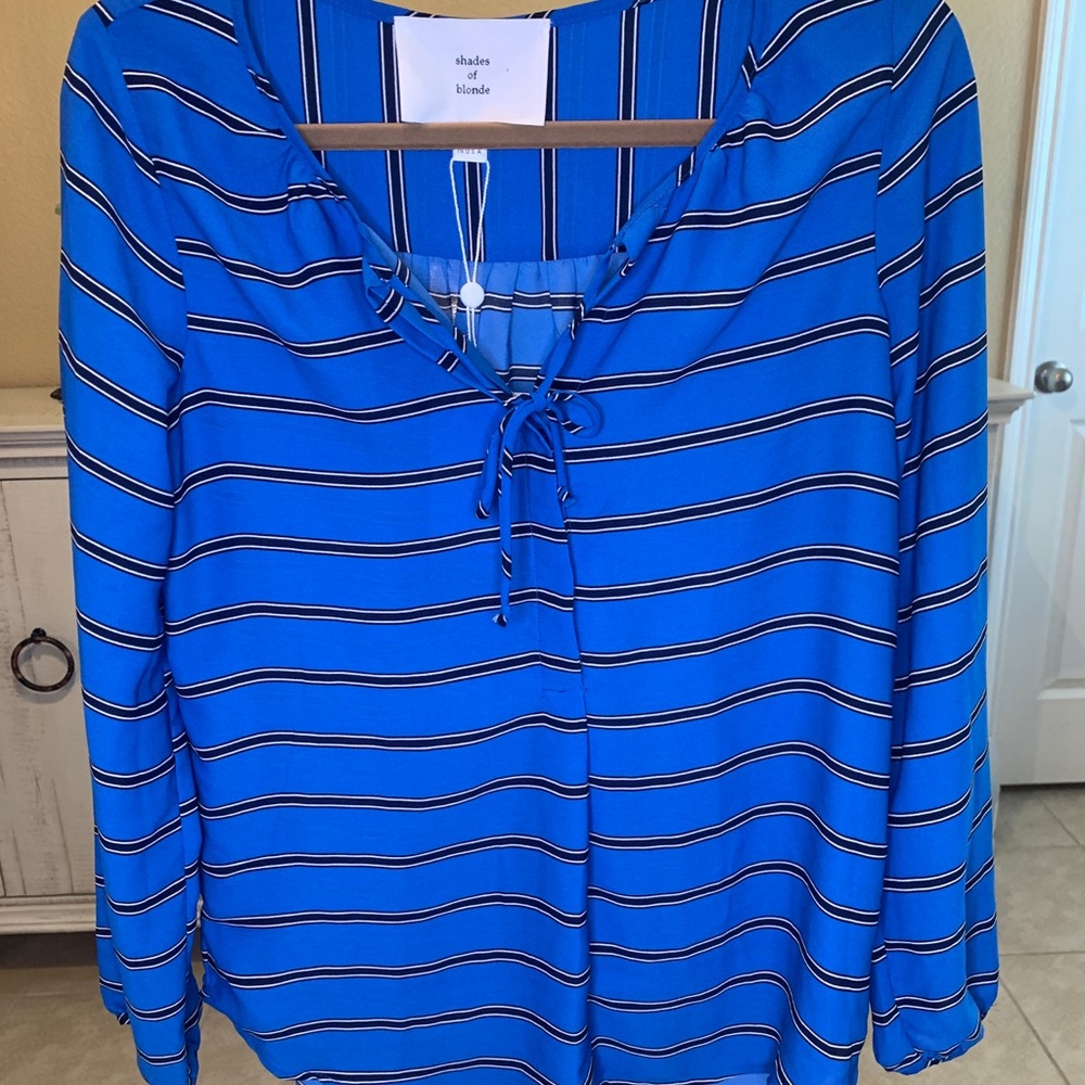 NWT Shades of Blonde Striped Blouse